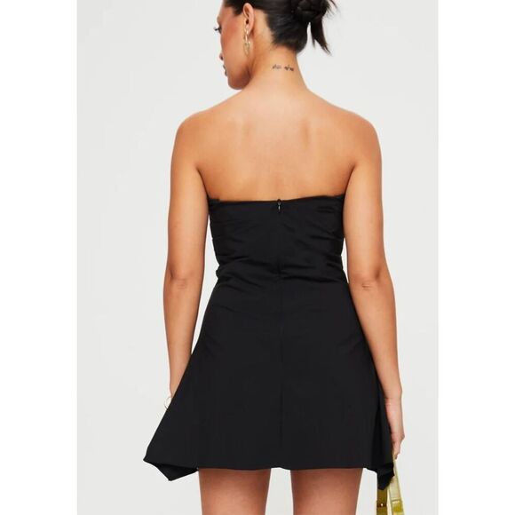 Princess Polly BRADWELL STRAPLESS MINI DRESS BLACK Size 6 Nwot - Picture 7 of 8